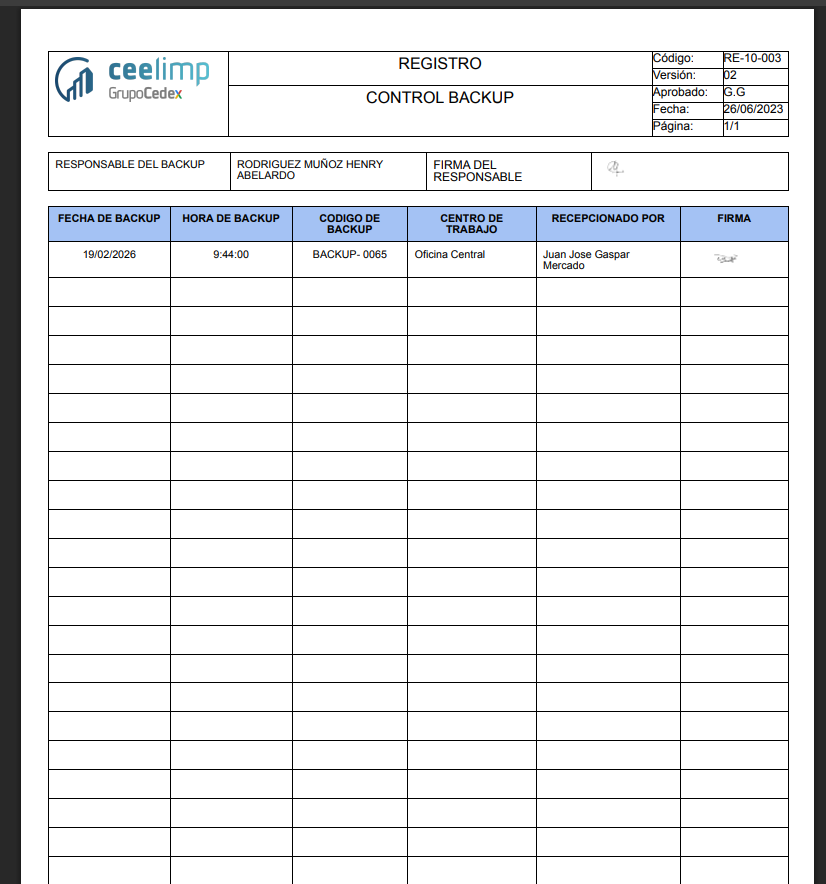 Registro Backup PDF