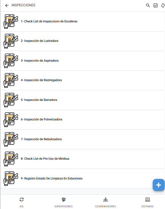 Inspecciones Checklists